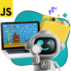 Язык программирования JavaScript + AI. Проектное обучение + геймификация + AI-помощники - КИБЕРшкола программирования для детей, компьютерные курсы для школьников, начинающих и подростков - KIBERone г. Кирово-Чепецк