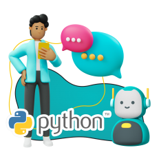 Умный чат-бот на Python - КИБЕРшкола программирования для детей, компьютерные курсы для школьников, начинающих и подростков - KIBERone г. Кирово-Чепецк